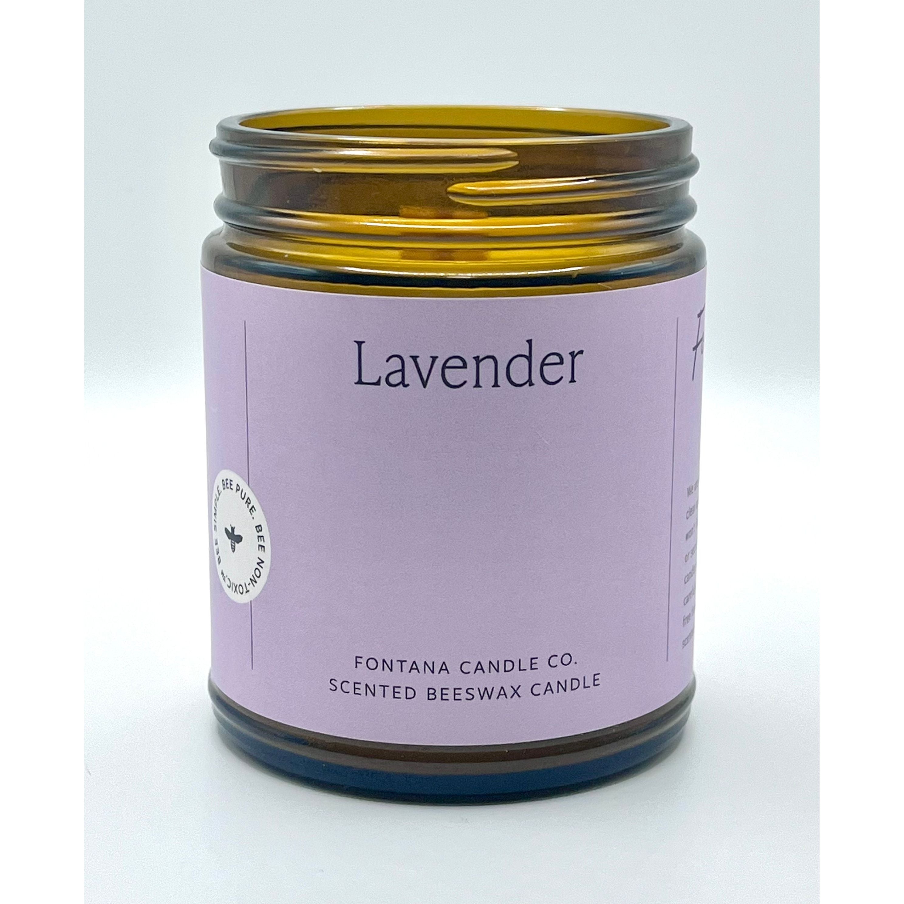 Lavender Beeswax & Essential Oil Jar Candle: Non-Toxic