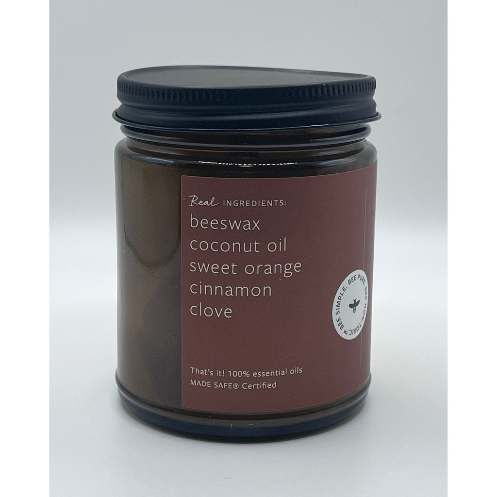 Cinnamon Orange Clove Beeswax & Essential Oil Jar Candle