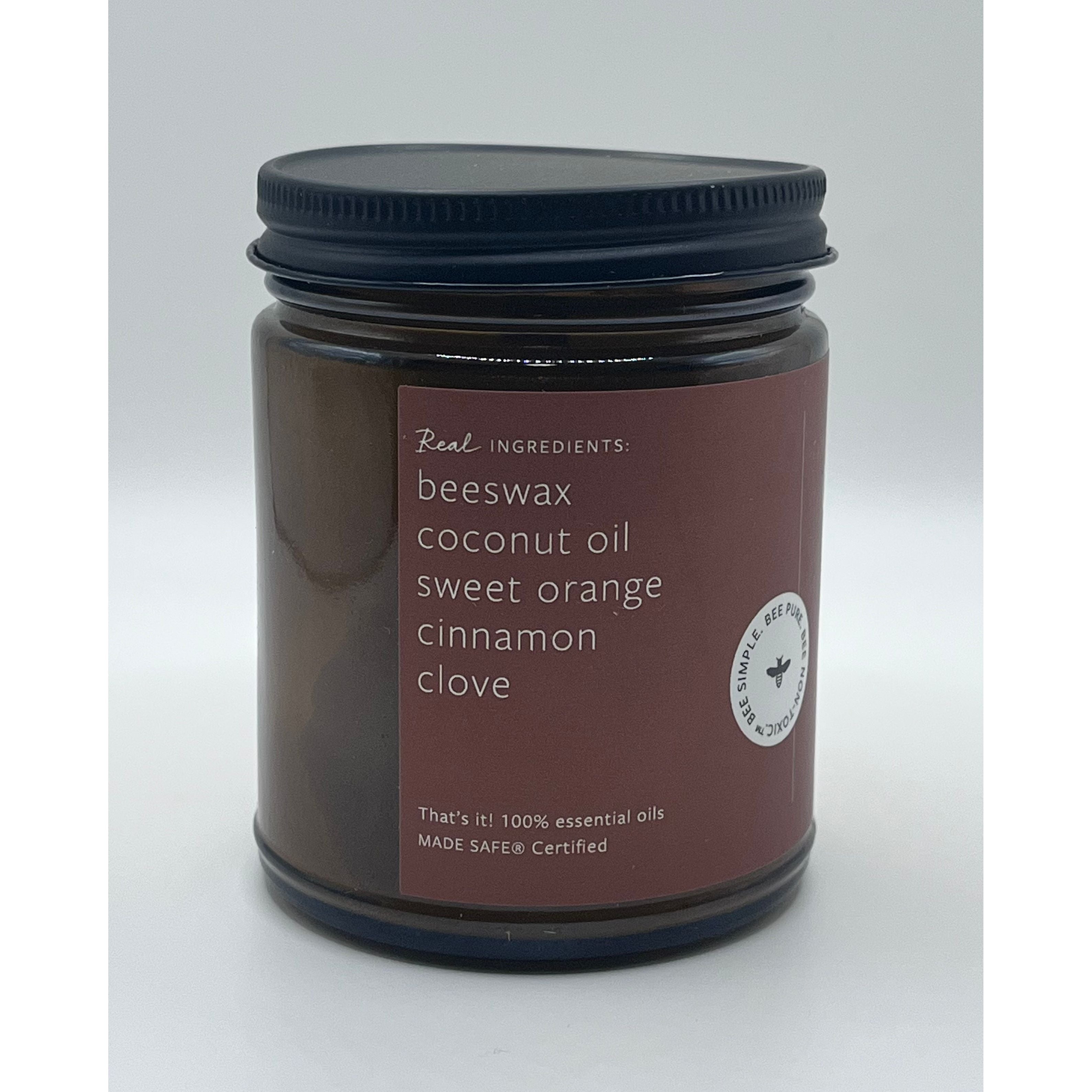 Cinnamon Orange Clove Beeswax & Essential Oil Jar Candle