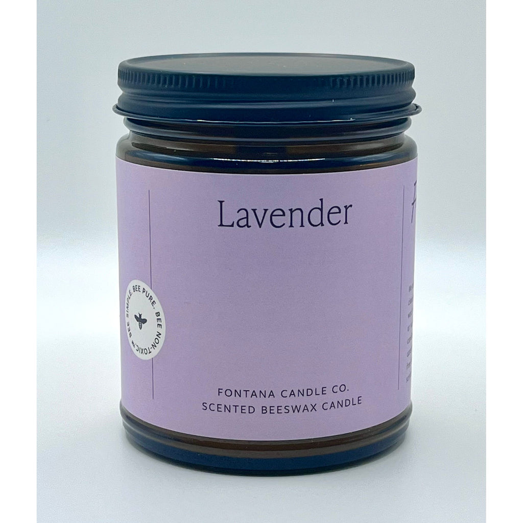 Lavender Beeswax & Essential Oil Jar Candle: Non-Toxic