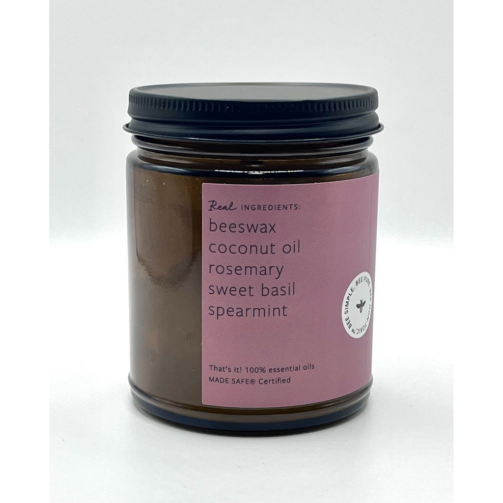 Farmer's Market Essential Oil Beeswax Jar Candle: Non-Toxic