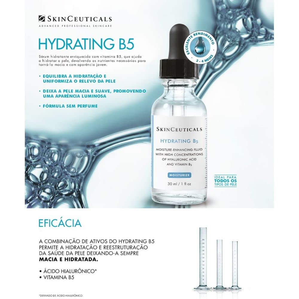 Skinceuticals Hydrating B5 30ml - Hyaluronic Acid Serum for Dry Skin, Fragrance-Free