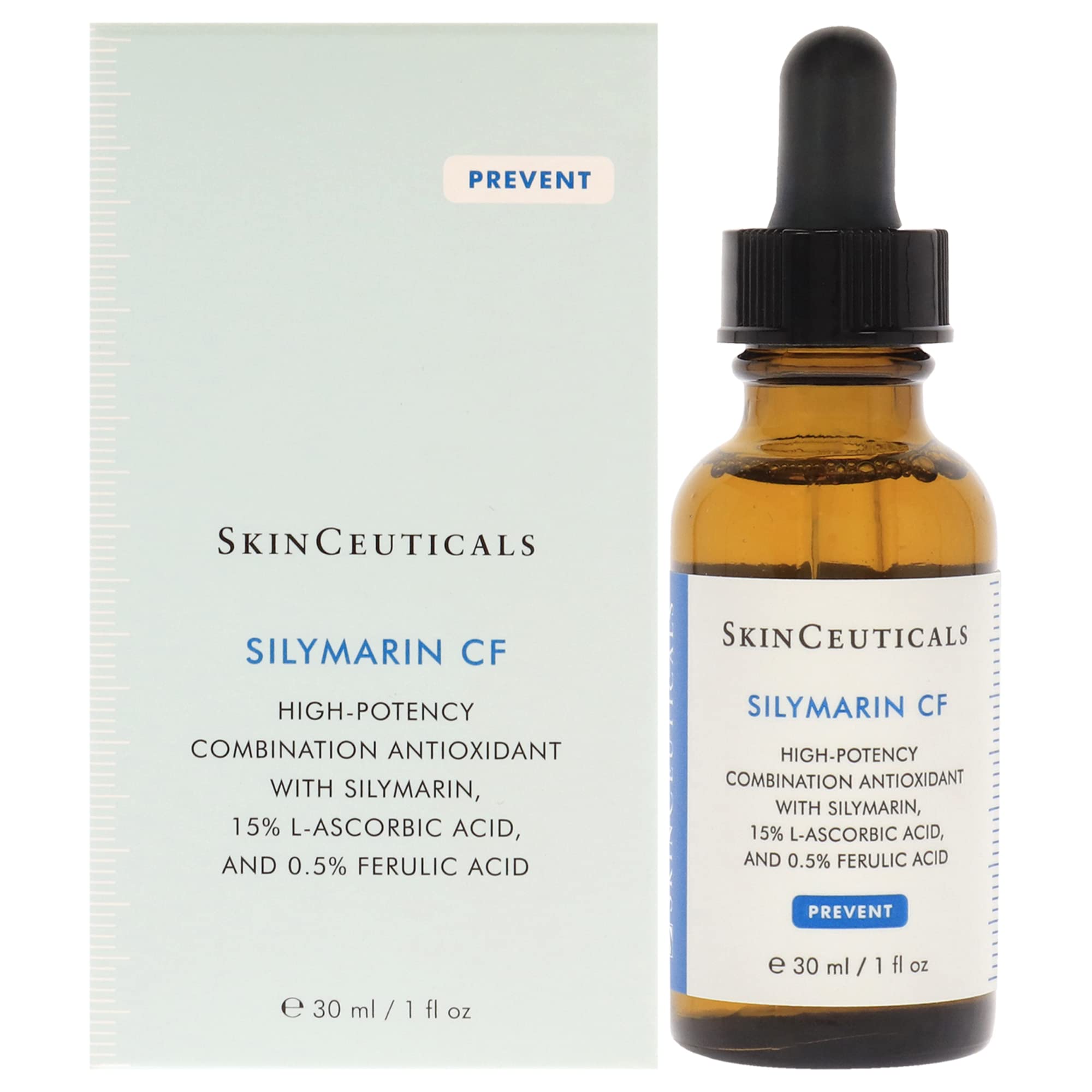 Skinceuticals Antioxidant Serum Silymarin CF - Vitamin C Serum for Anti-Aging & Acne-Prone Skin