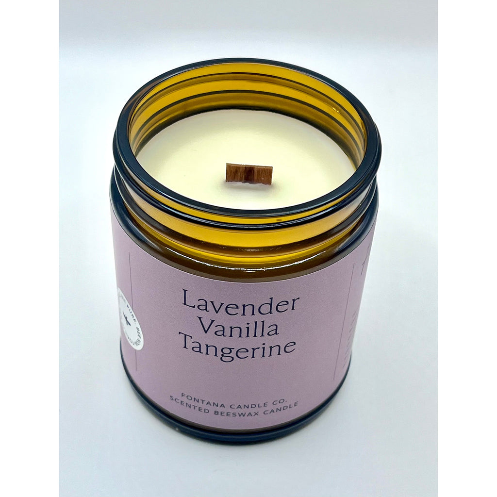 Lavender Vanilla Tangerine Beeswax Essential Oil Jar Candle