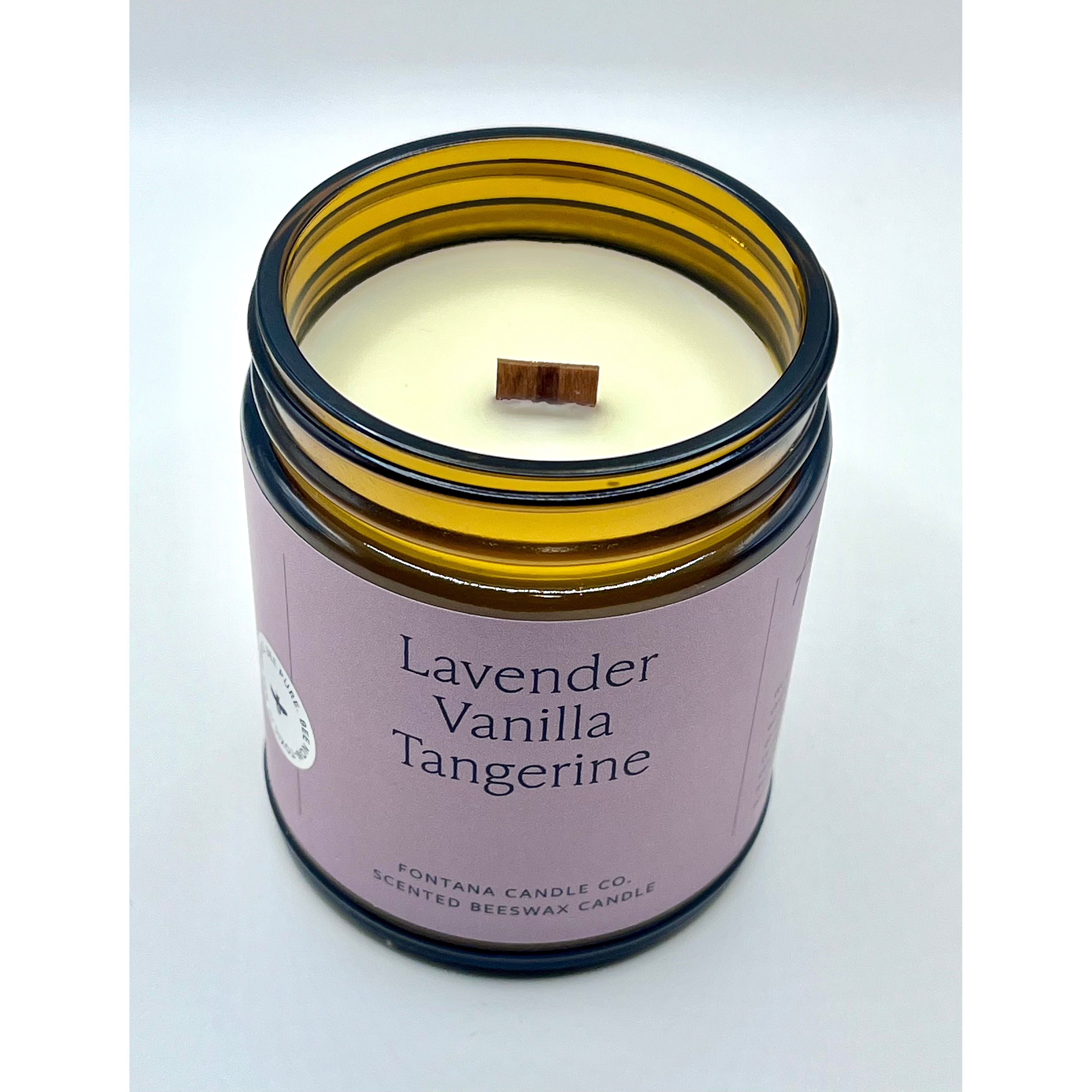 Lavender Vanilla Tangerine Beeswax Essential Oil Jar Candle