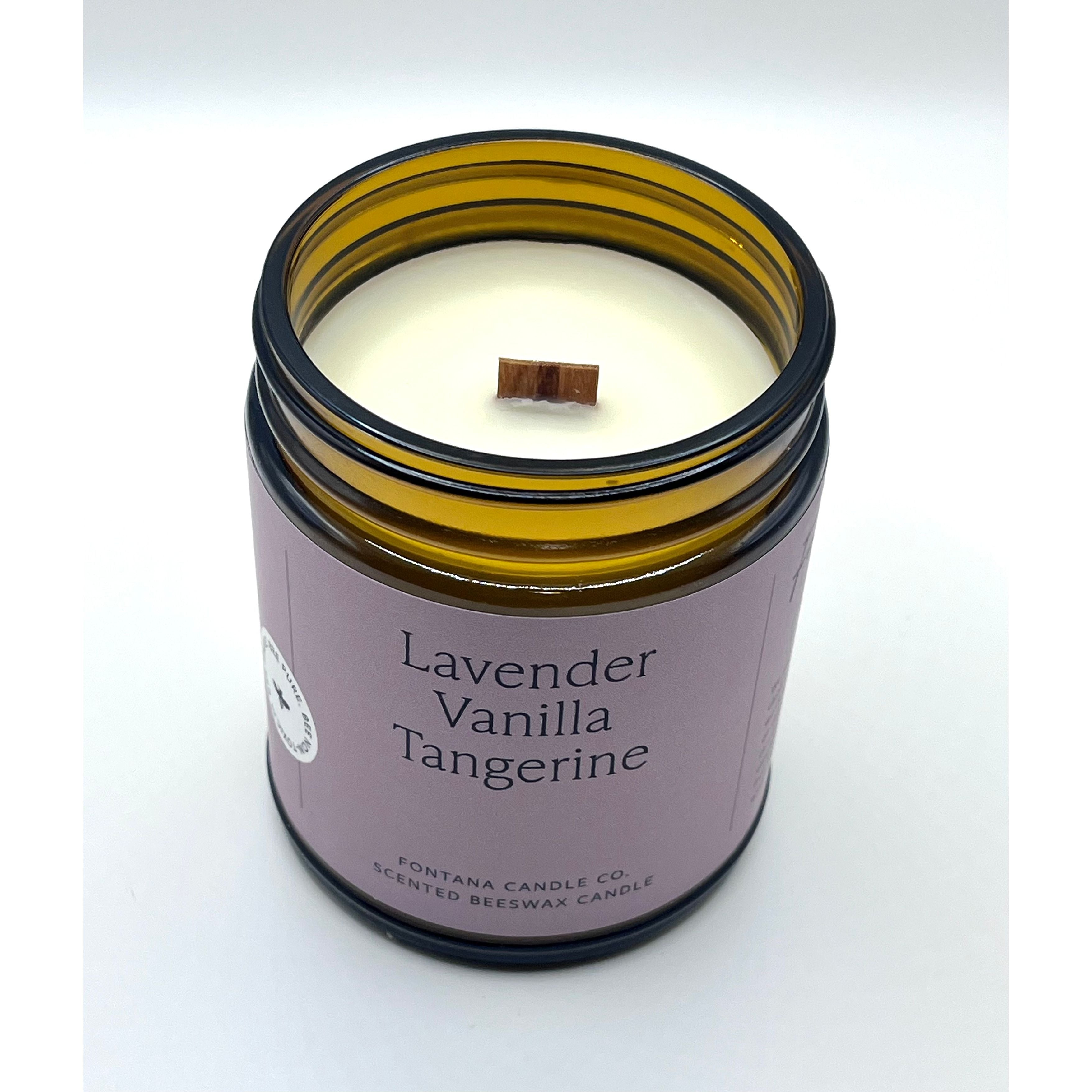Lavender Vanilla Tangerine Beeswax Essential Oil Jar Candle