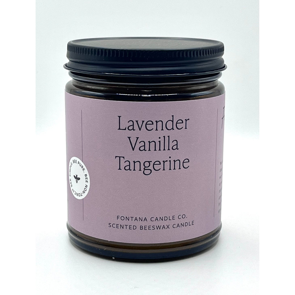Lavender Vanilla Tangerine Beeswax Essential Oil Jar Candle