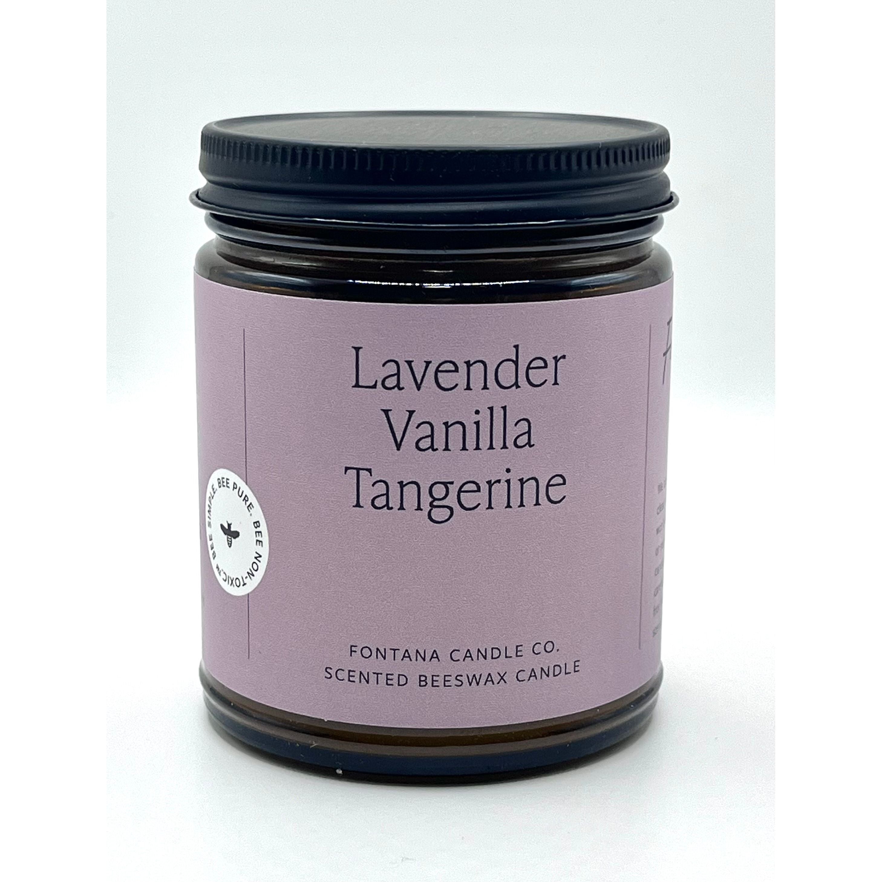 Lavender Vanilla Tangerine Beeswax Essential Oil Jar Candle