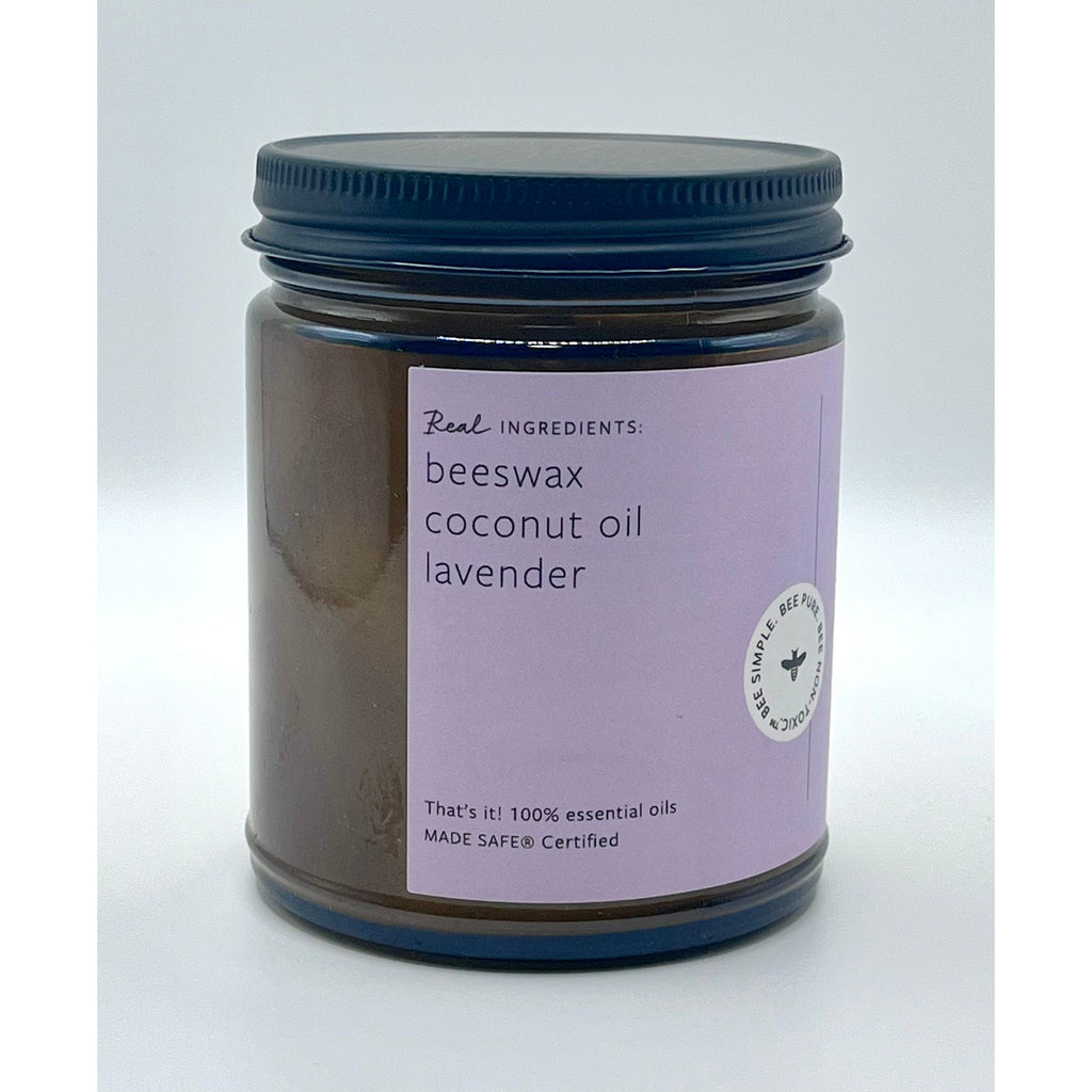 Lavender Beeswax & Essential Oil Jar Candle: Non-Toxic