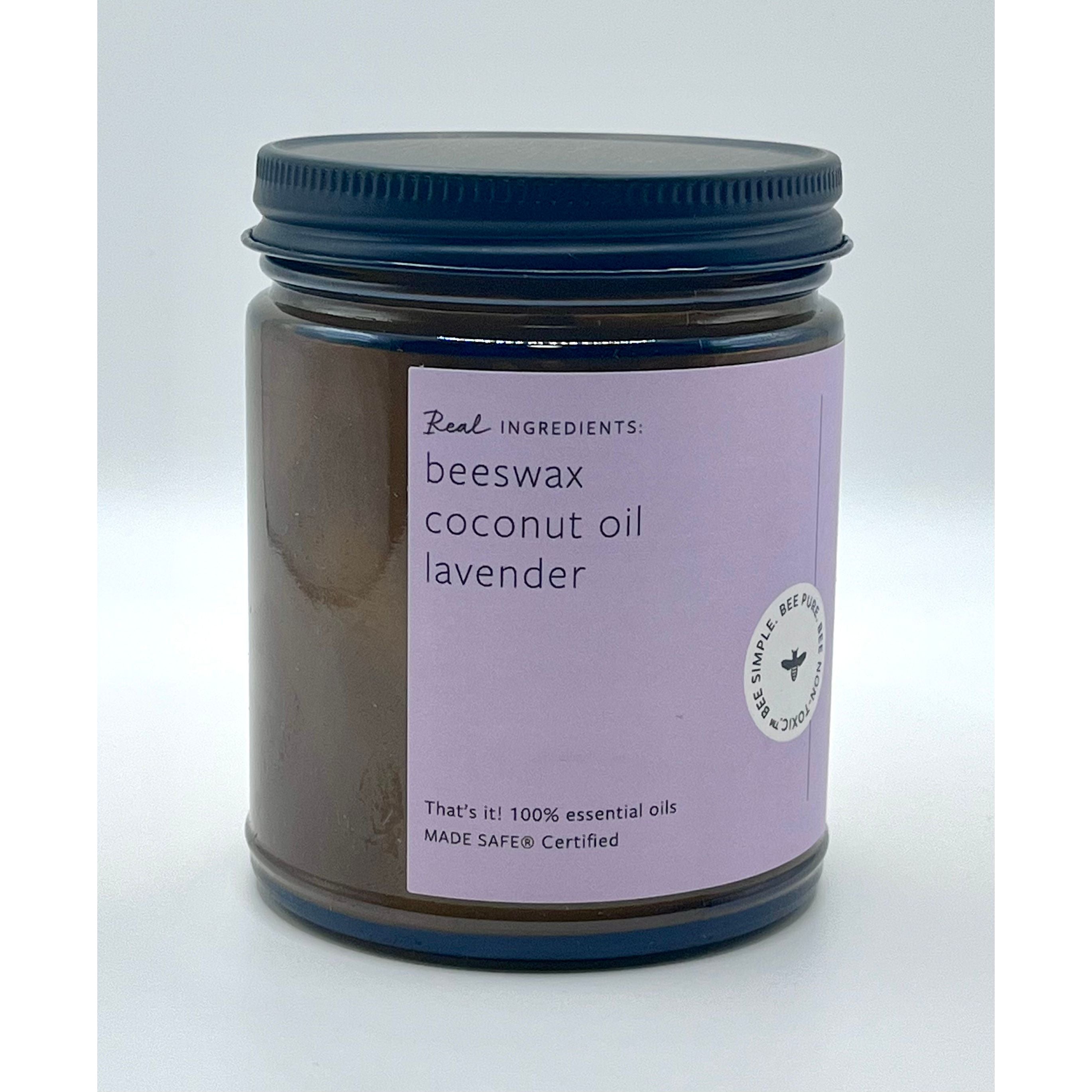 Lavender Beeswax & Essential Oil Jar Candle: Non-Toxic