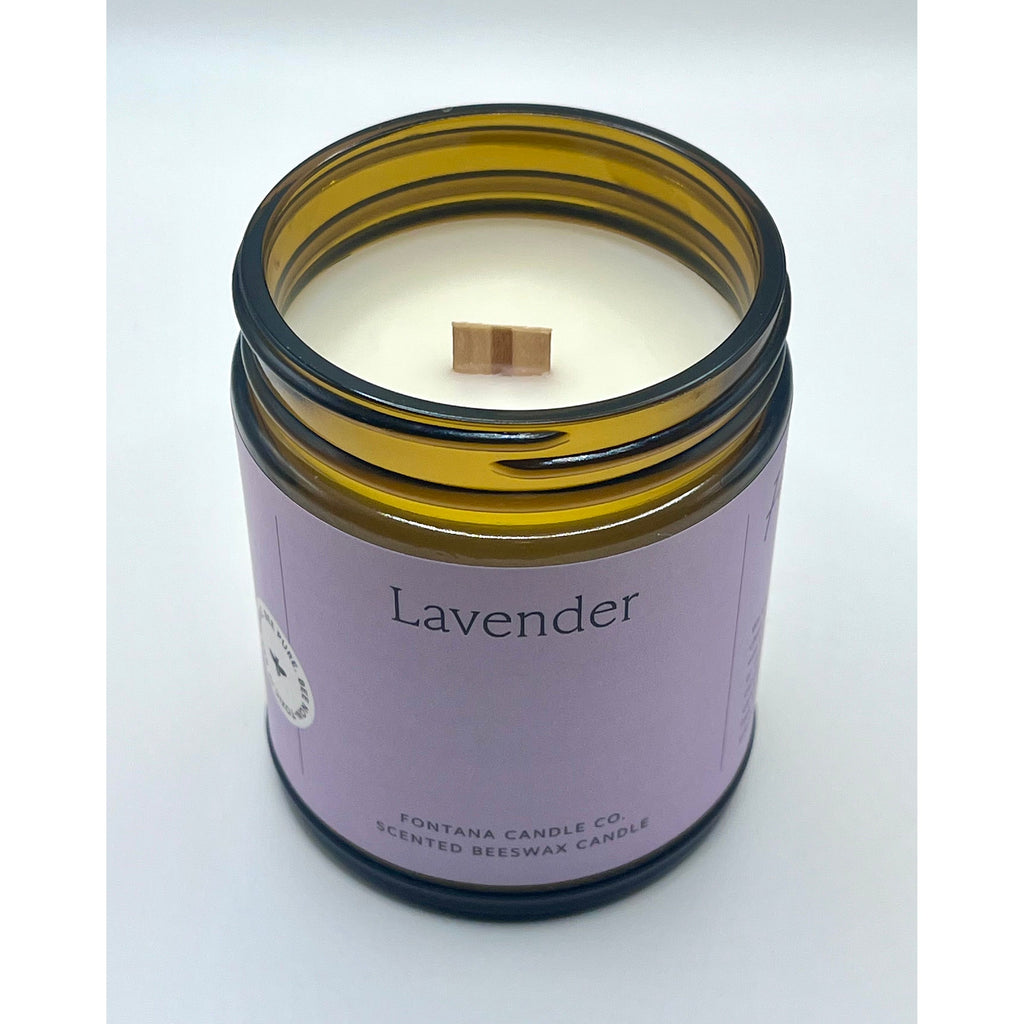 Lavender Beeswax & Essential Oil Jar Candle: Non-Toxic