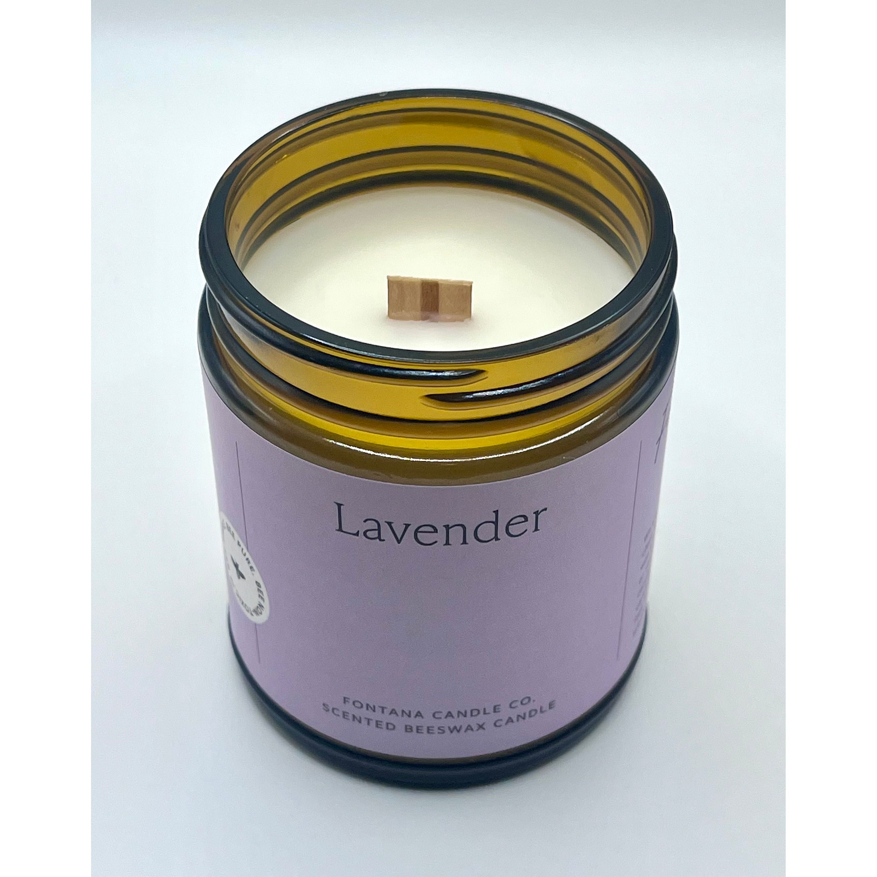 Lavender Beeswax & Essential Oil Jar Candle: Non-Toxic