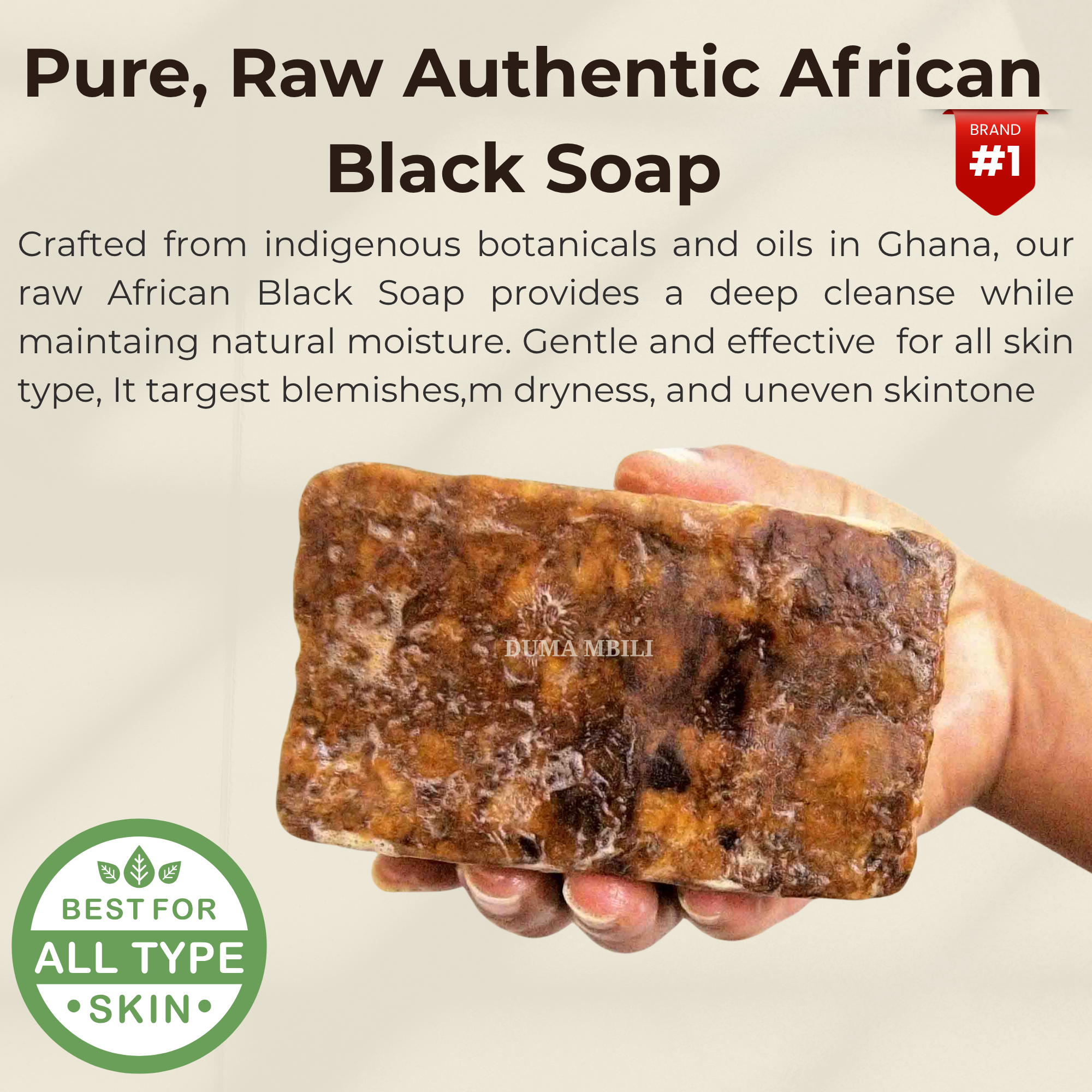 Authentic African Black Acne Soap | Organic Skincare for Clear & Glowing Skin