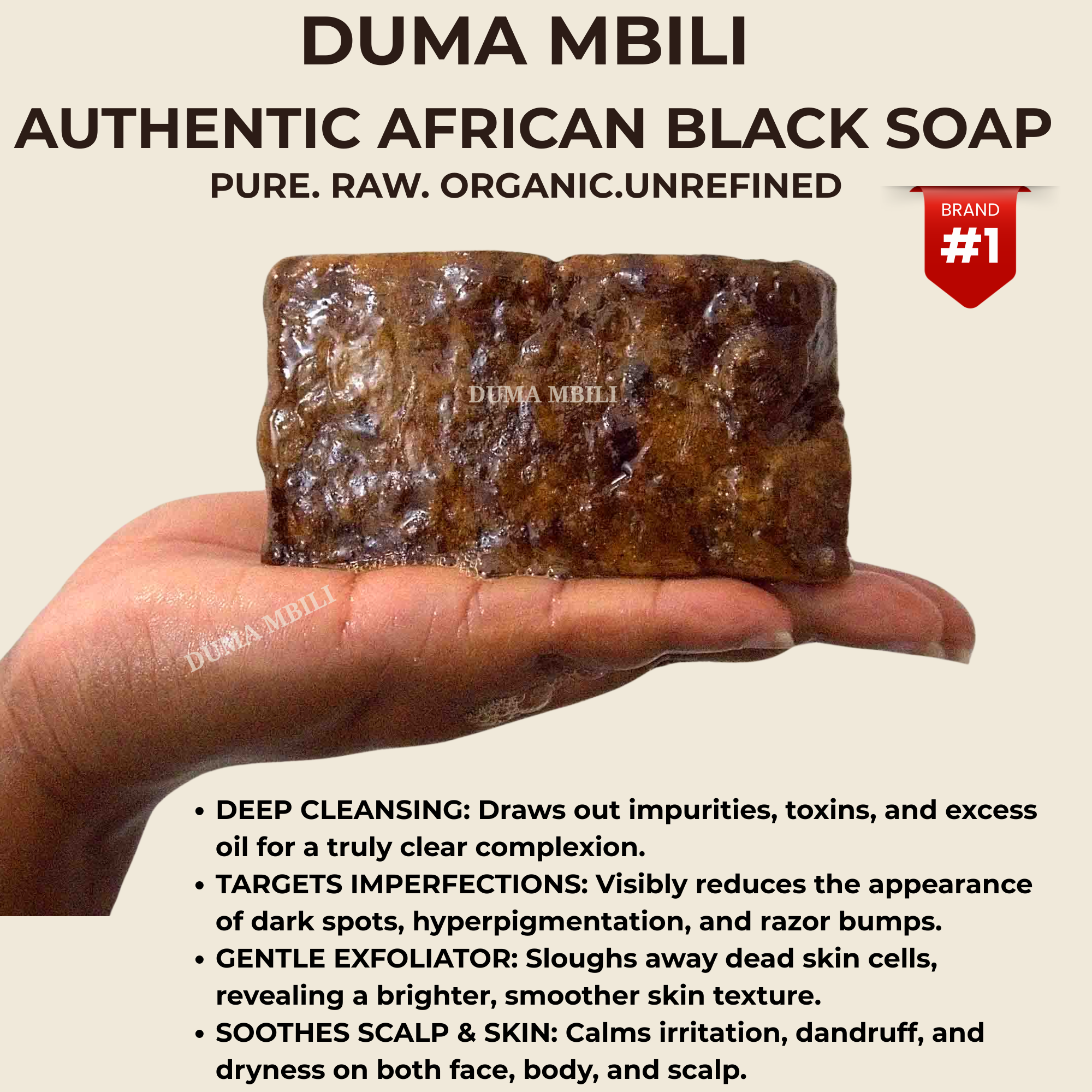 Authentic African Black Acne Soap | Organic Skincare for Clear & Glowing Skin