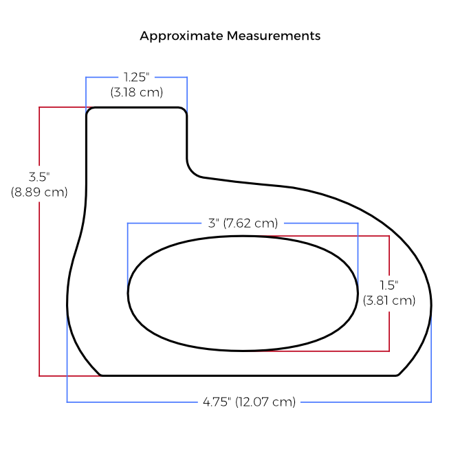 Measurement chart of Smudging-Hearths with dimensions labeled
