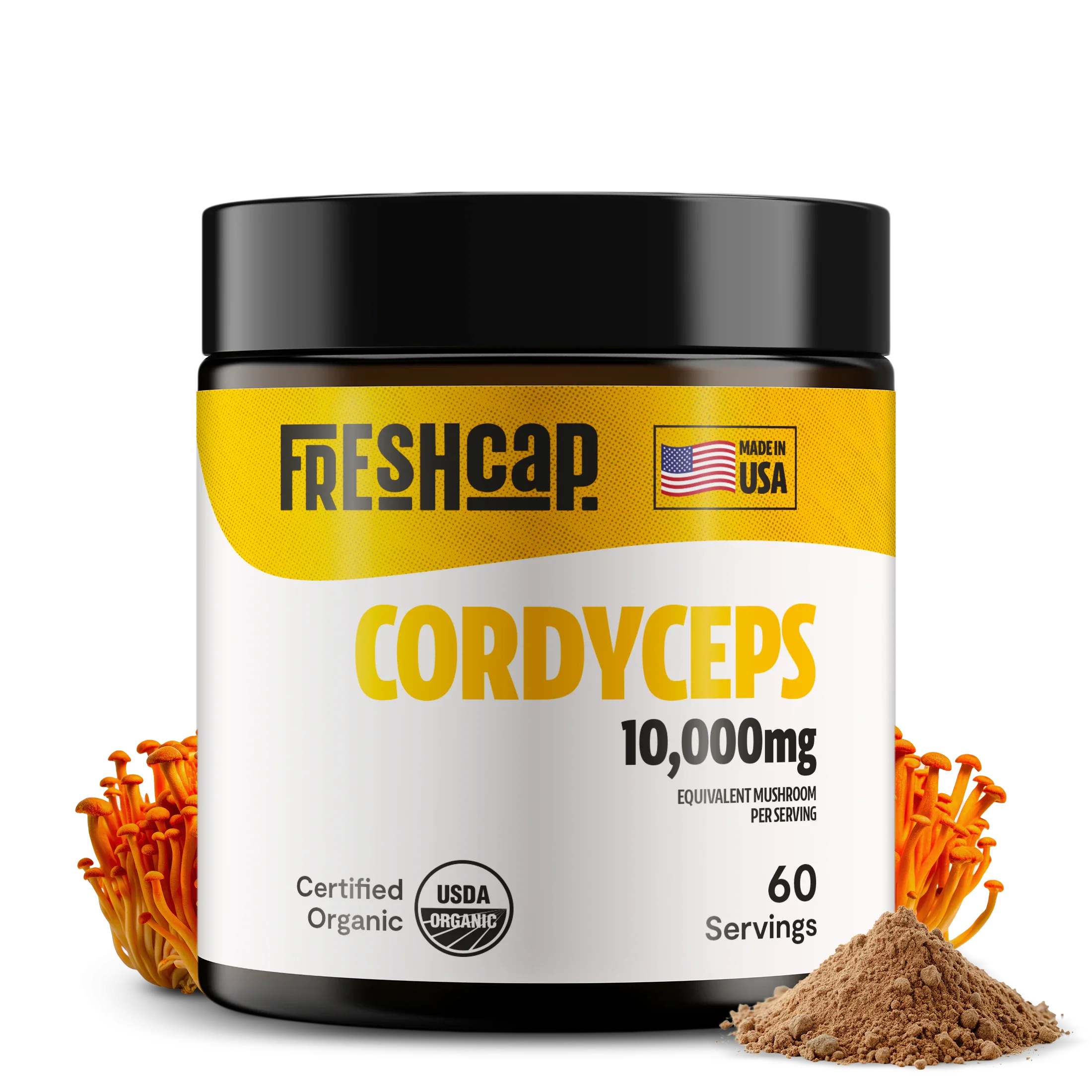 Extracto en polvo de hongo Cordyceps