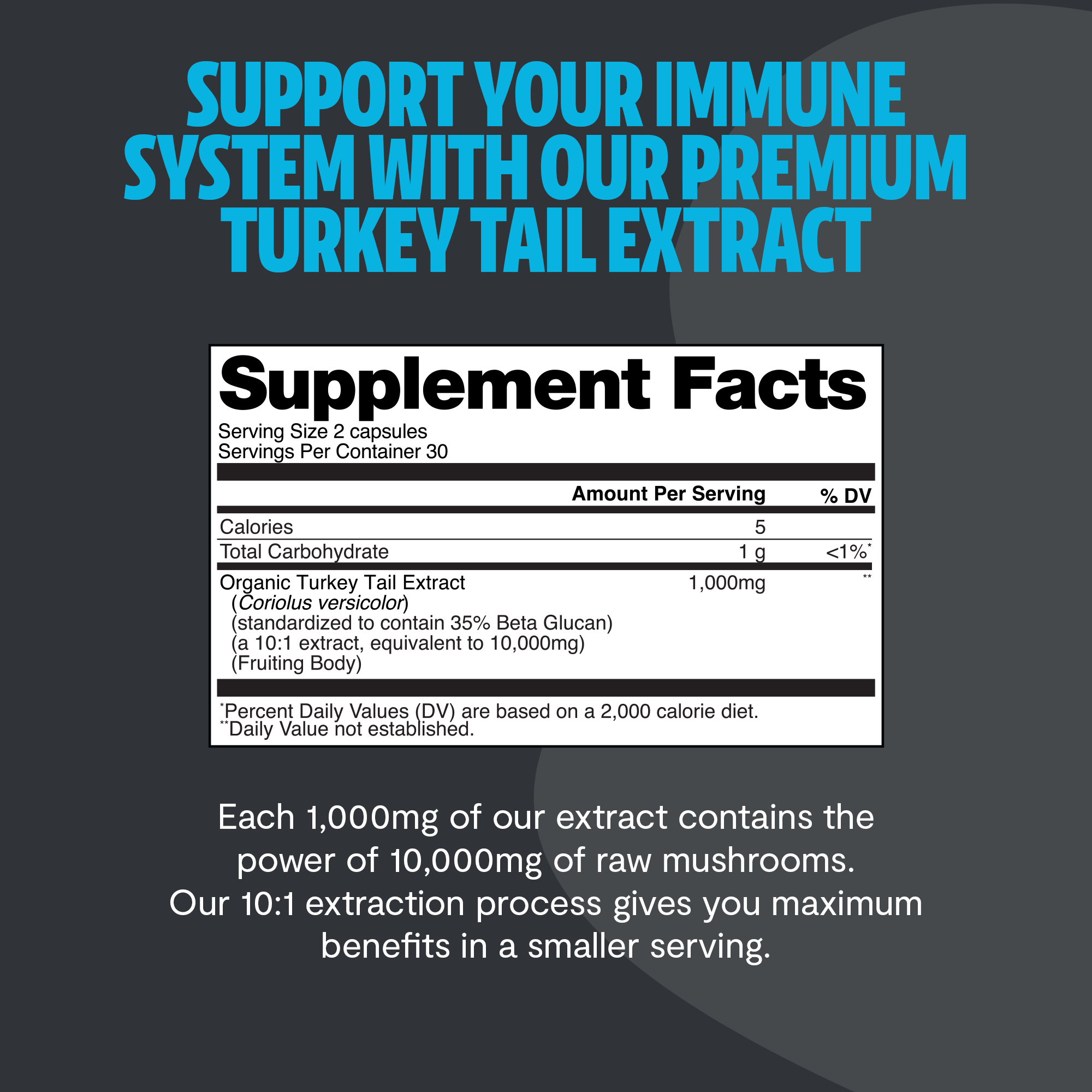 Organic Turkey Tail Mushroom Capsules