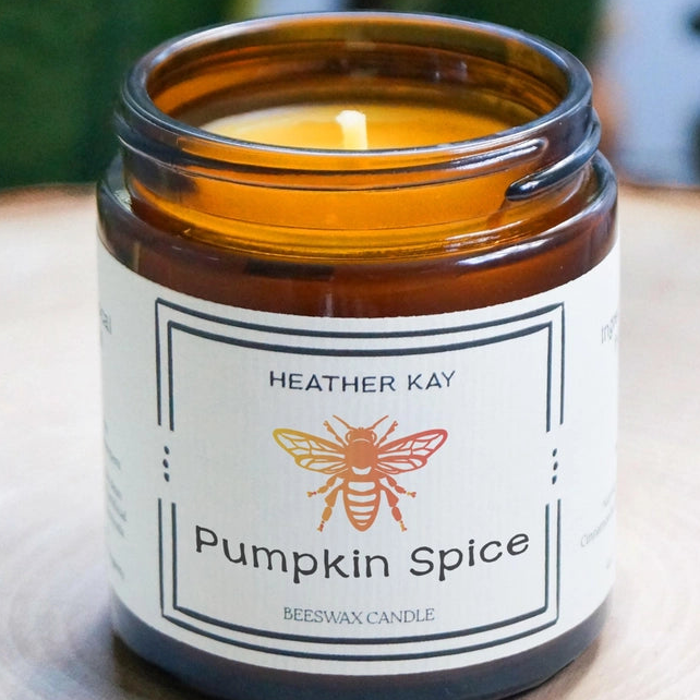 Pumpkin Spice Essential Oil Beeswax Candle