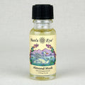 Bottle of Sun's Eye Almond Musk concentrated aroma on a light gray background