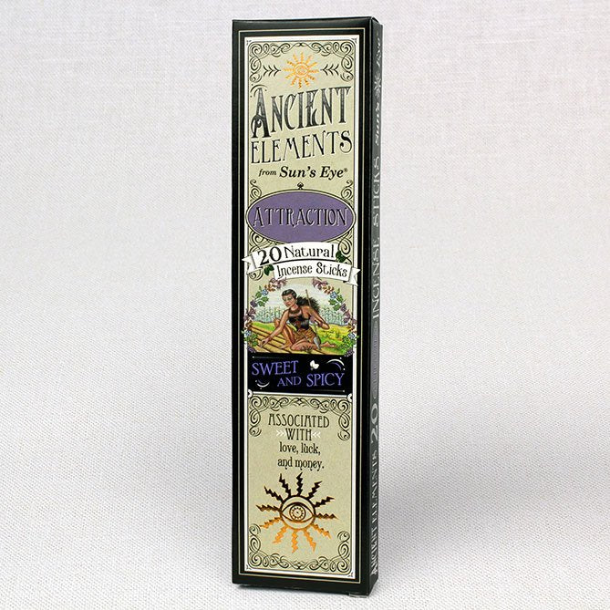 Box of Ancient Elements Incense Sticks on a white background