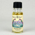 Bottle of Sun's Eye Jasmine Rose concentrated aroma on a light gray background