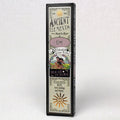 Box of 'Ancient Elements' incense sticks with decorative design on a white background