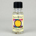 Bottle of Sun's Eye Solar Plexus Chakra concentrated aroma on a gray background