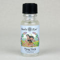 Bottle of Sun's Eye Ylang Ylang concentrated aroma on a light gray background